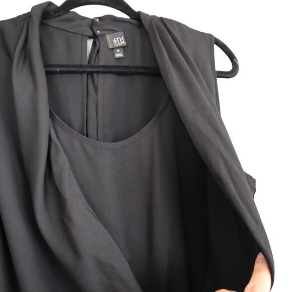 Lane Bryant Womens Drapey Layered Jumpsuit Plus Size 16 Black Layered Lagenlook - Picture 4 of 13